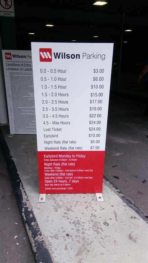 Wilson parking rates 00